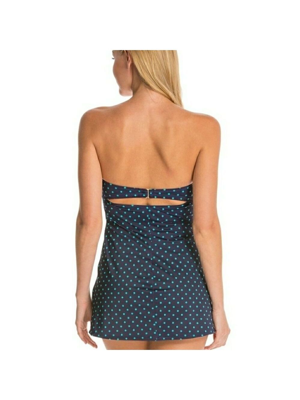 𝅺spanx Dresskini Swim Top Polka Dots - Picture 2 of 8